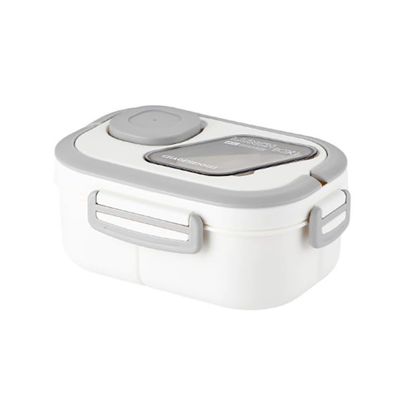 Удобный термо-ланч-бокс европейский овальный герметичный ланч-бокс для сохранения свежести двухслойный бытовой бокс для взрослых белый 990₽