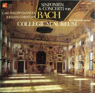 LP Record CARL PHILIPP EMANUEL BACH JOHANN Sinfonien Und Concerti Auf Origina 29290476 BASFHARMONIA Germany Classical Used