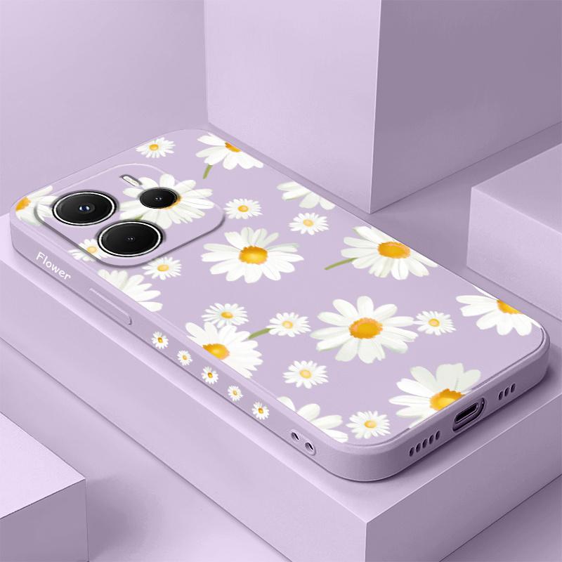 Flying Daisies Phone Case For Xiaomi Redmi Note 14 13 12 12S 11 11S 10 10S 9 9S 14C Pro Plus 4G 5G Liquid Silicone Cover