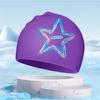Star Swimming Hat Silica Bathing Cap Water Sport Diving Cap  Swim Pool