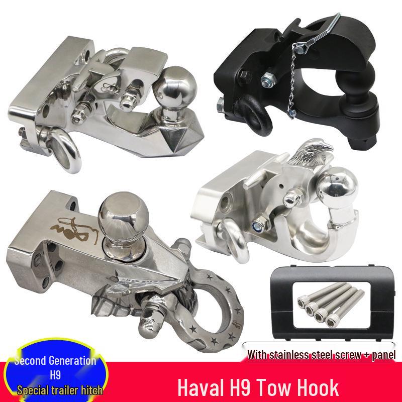 Towing Tail Hook Rack & Spare Tire Holder for Haval H9's Modified Rear Bumper
