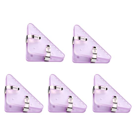 

5Pcs Triangular Corner Paper Clips Test Paper Organizer Office File Classification Folder with Metal Spring Clamp Prevents Page Curling Office H