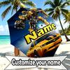 Custom Name Personalized Robot Print Umbrella, Auto Open Close, 8‑Rib Sturdy Frame, Commute Camping Hiking Use, Birthday Gift
