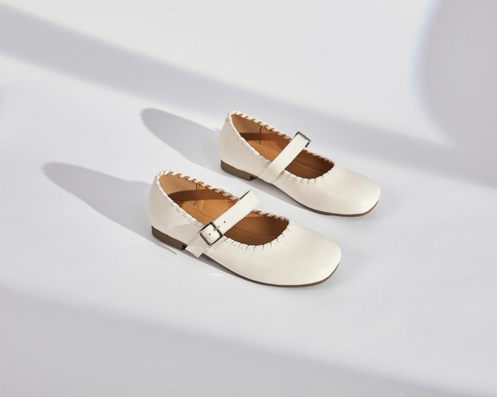Late Evening Breeze Gentle Shoes Flat Single Shoes Female 2025 New Summer Mary Jane Shoes Fairy with Skirt Soft-soled Shoes