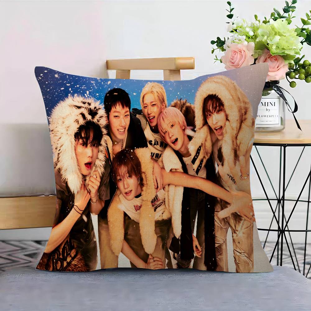 Custom P1Harmony Kpop Style Cushion Cover Inches Farmhouse Decor Home Throw Pillow Covers For Couch Decorations