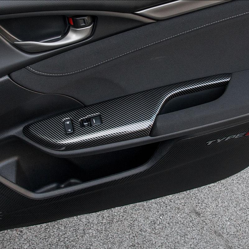 Pentru Honda Civic 10-a mașină interior fereastră cotieră ridicare în jos buton decorare capac blocare ușă panou decorativ mașină