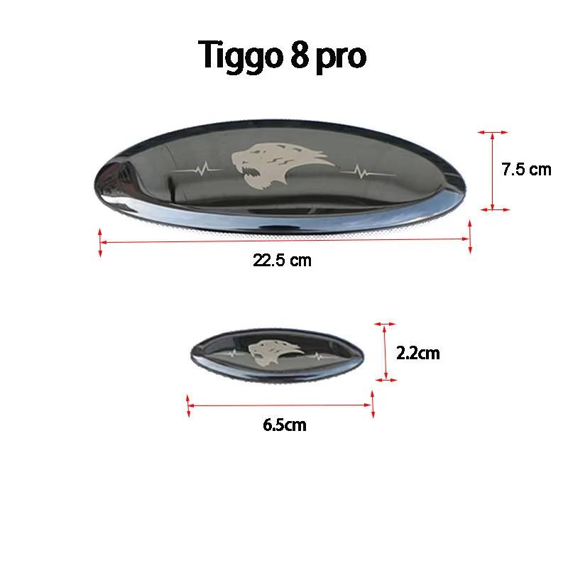 For Chery Tiggo 7 Pro Tiggo 8 Pro 2023 Black Badge Logo Emblem Decal Racing Grill Hood Sticker Styling Decoration