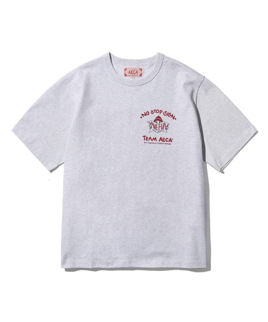 AECA (Woman) Team Work Half Sleeve-Light Gray