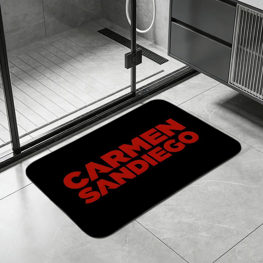 Floor Mat Diatomite Bath Mat, Quick Dry, Absorbent, Multi-Scene Mat Anime C-Carmen S-Sandiego