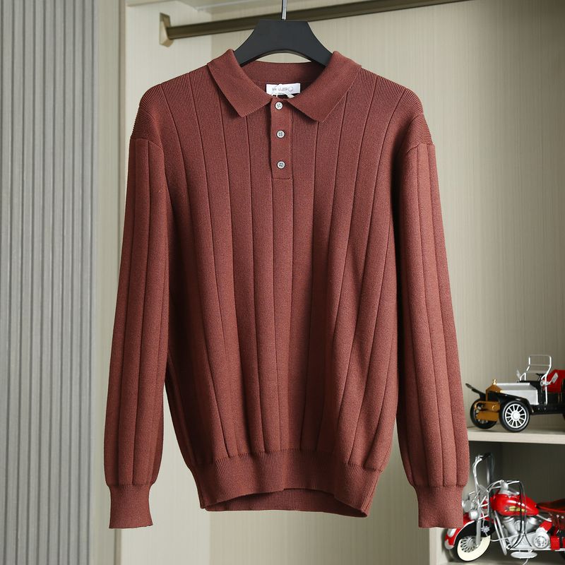 Spring and Autumn European Surplus Men's Casual Knitwear Export Surplus Spring and Autumn New Trendy Brand Sweater for Men