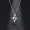 My Shape North Star Pendant Necklaces for Women Men Stainless Steel Choker Hip Hop Accessories Jewelry Party Gifts for Friends