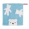 Atsuko Matano Waschlappen 34x35cm Hergestellt mit ungekämmter Wolle mit Blau TT35800606 MT5653 Shirokuma Waschbar, Garn, Schlinge, (Eisbär)