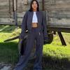 Womens Casual Streetwear Set Long Sleeve Cardigan Top Pants 2 Piece Outfit Winter