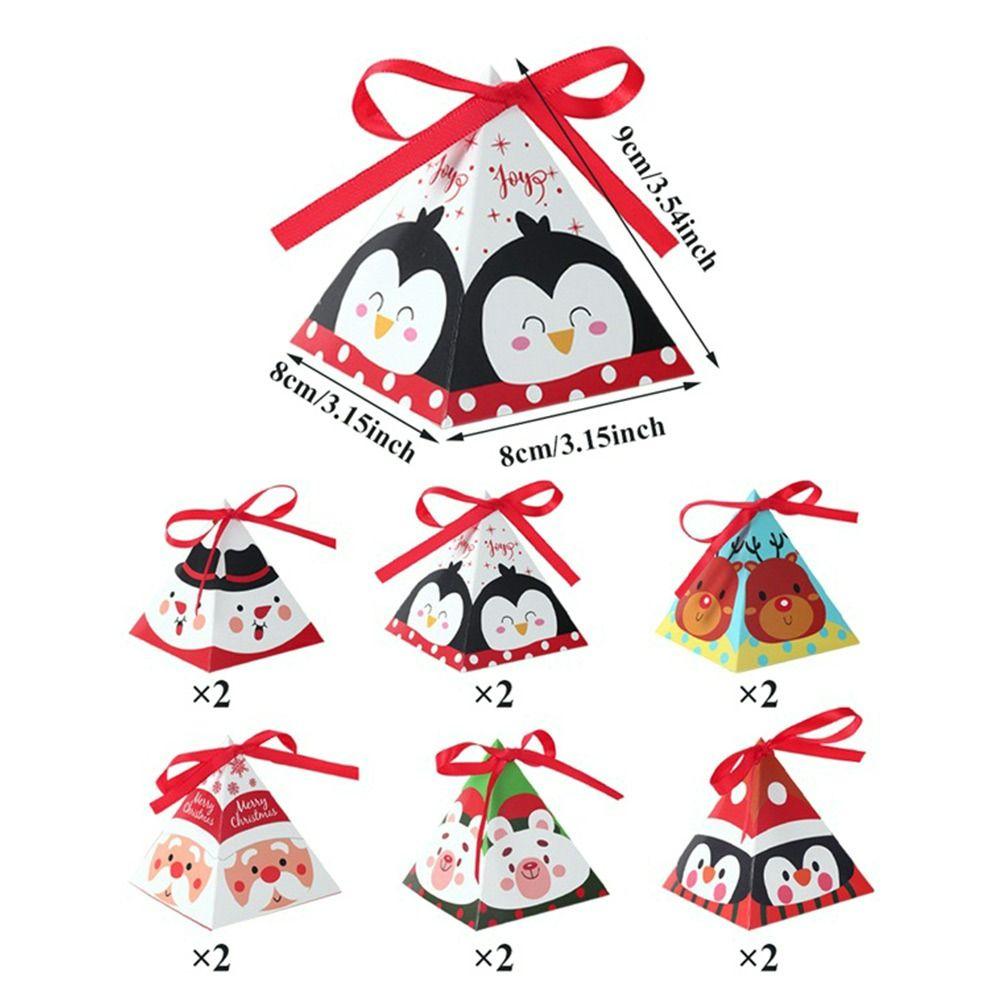 Forme Triangle Boîtes Triangulaires de Noël Boîte à Bonbons Ornement Design Décoration de Noël Boîte Décorative Emballage Cadeau