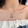Pink Cherry Snake Bone Necklace Female Sweet and Cute Sweater Chain Light Luxury Premium Niche Design Neck Chain