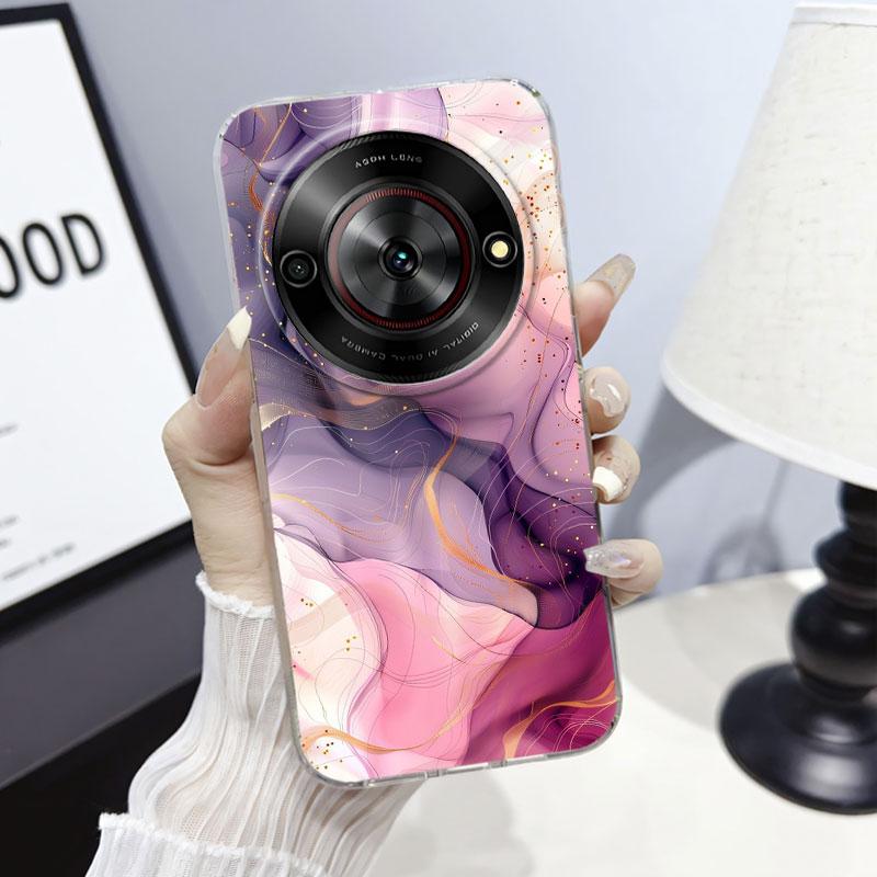 For ZTE Blade A75 5G A 75 5G Case Clear Protect Cover For ZTE Nubia Focus 5G Clear Soft Silicone Phone Case Marble Print Pattern