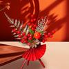 2025 Spring Festival Artificial Flowers Desktop Ornament Handmade Chinese Blessing Crafts for Home Office Housewarming Decora