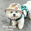 Adjustable Dog Mesh Headgear Cute Print Anti-Bite Head Cover Pet Protective Mask  Walking