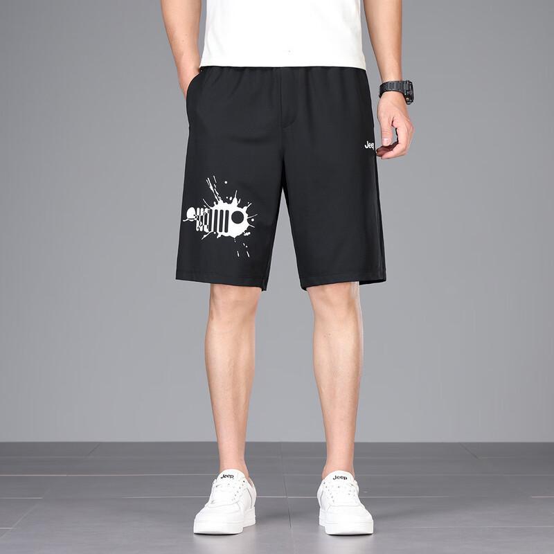 Jeep Men's Loose Elastic Summer Casual Shorts