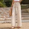 DX~~ Independent Station Casual Pants Women's Summer Loose Casual Wide Leg Solid Color Trousers