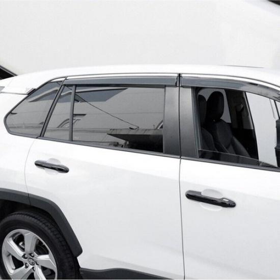 Bright Black Front Car Door Handles Cover Trim 4pcs For Toyota RAV4 -