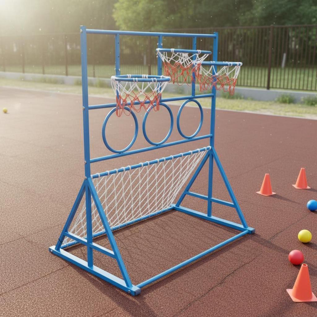 Multi Sport Game Stand 3-in-1 Sports Activity Center Outdoor for Playground