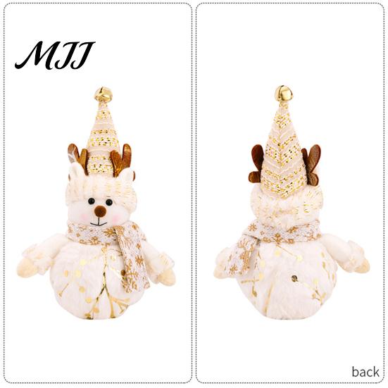 Festive Home Decor Christmas LED Plush Doll Ornaments, Light Up Elk Snowman Santa Claus Room Accent Decoration, Cute Stuffed Toy for Table Holiday