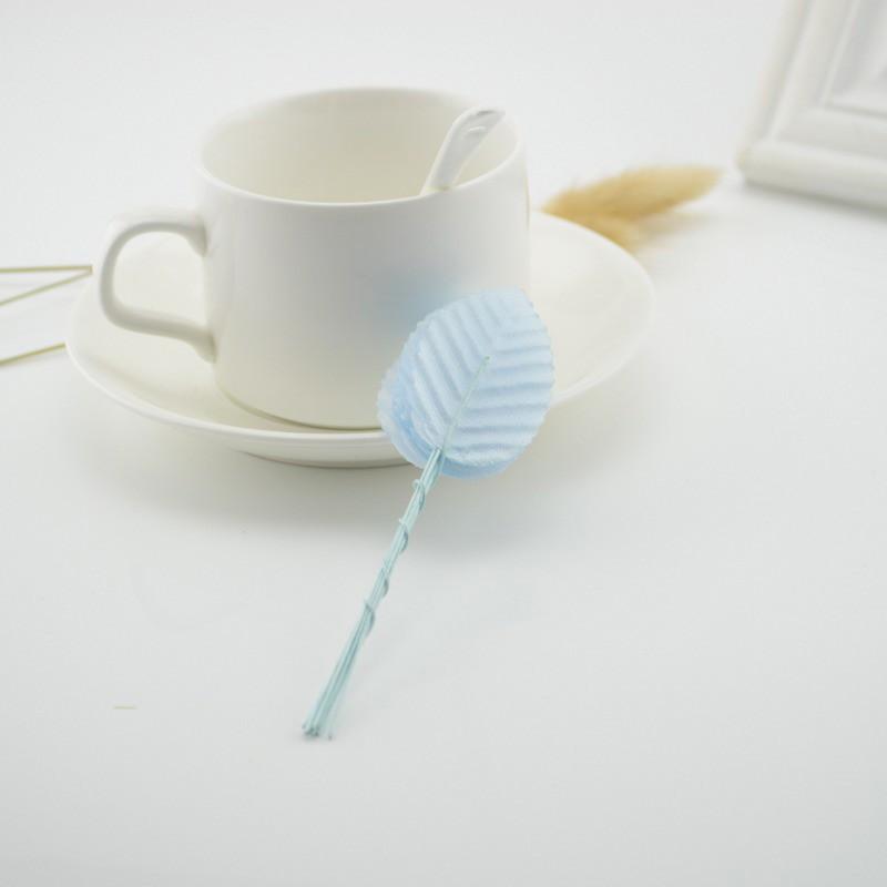 

30 шт. Мини нейлоновые шелковые листья в форме листьев Искусственный цветок для свадебного украшения DIY Венок Подарок Скрапбукинг Ремесло Поддельный цветок небесно-голубой