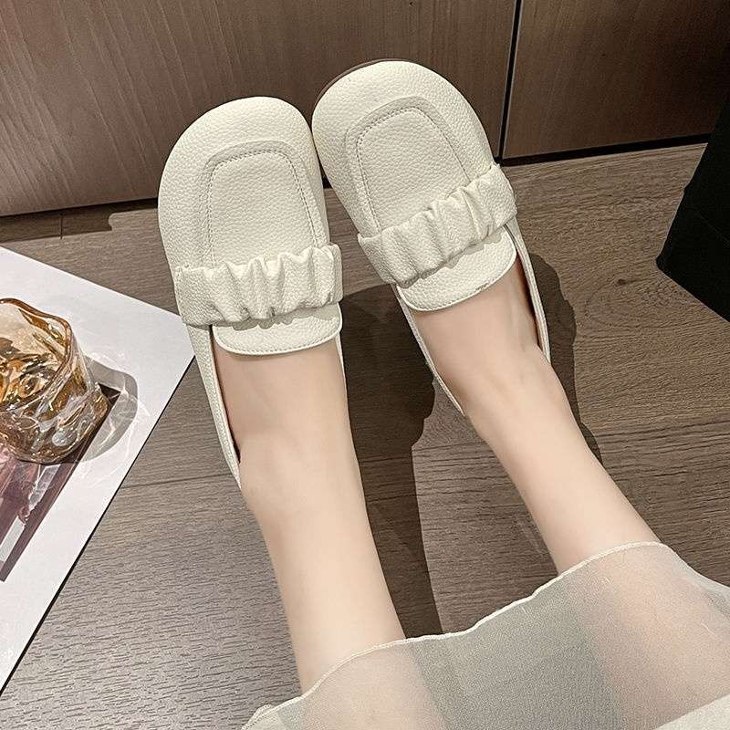 

Doudou shoes 2025 spring and autumn new popular loafers single shoes fairy wind non-slip versatile flat shoes children 35