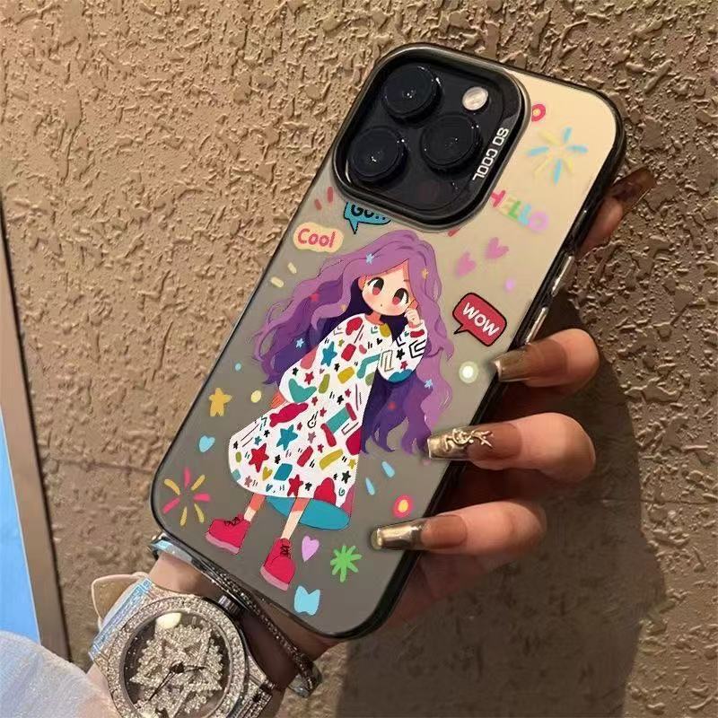 Personality girl applies to Apple 17Promax mobile phone case iPhone16 vitality case Japan and Korea 15/1413/
