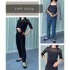 [Wing/Wacoal] Camisole with Cups, Cotton Blend (Body), Beautiful Bust Silhouette, ET1032, CR, L