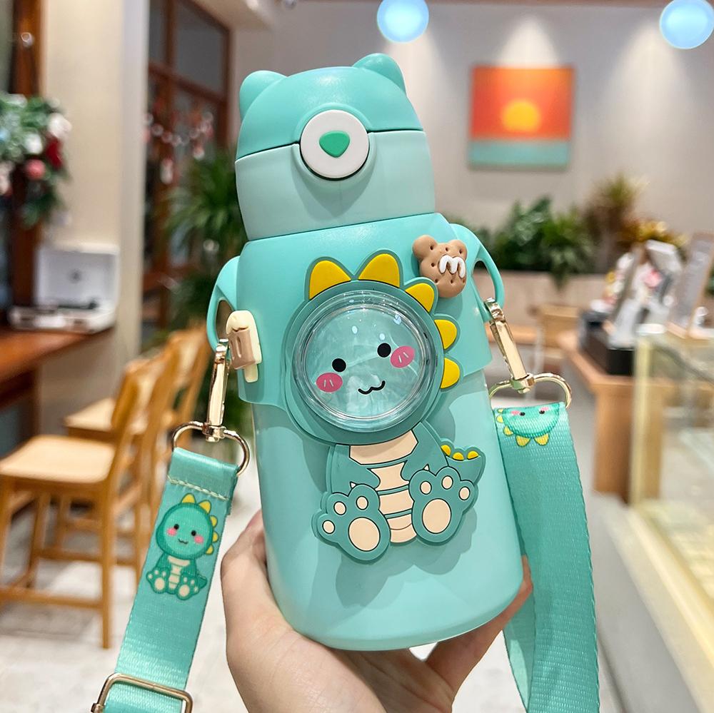 520ML Kids Stainless Steel Thermos Cup Childrens Hot Water Cup Portable Thermos Bottle Cartoon Thermos Bottle Insulation Cup