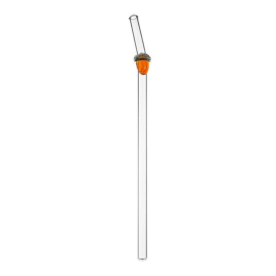 

Fruit Shape Glass Straw with Lemon Strawberry Cherry Designs Reusable Drinking Straw for Juice K