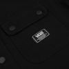 Vans Logo Outdoor Casual Jacket Micro Print Solid Color Collar Work Style Jacket Women Jacket Black VN0A5LLCBLK