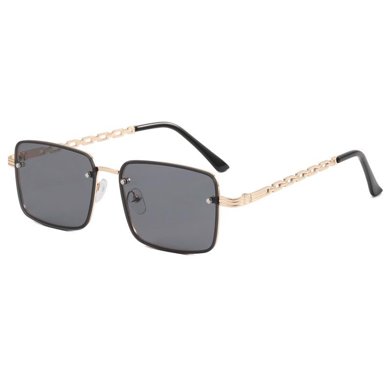 New Style Rimless Sunglasses For Men Square Shape Chain Leg Outdoor Sun Glasses Travelling Hiking Female Sun Glass