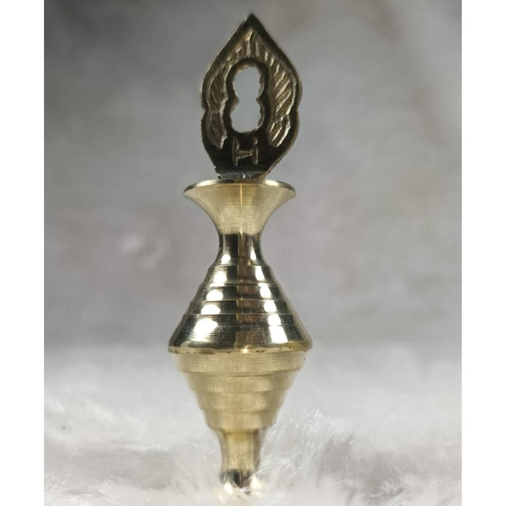AL ATHMAD Arabian Brass Surmadani - Kohl Container For Storing Surma Powder - Golden Color