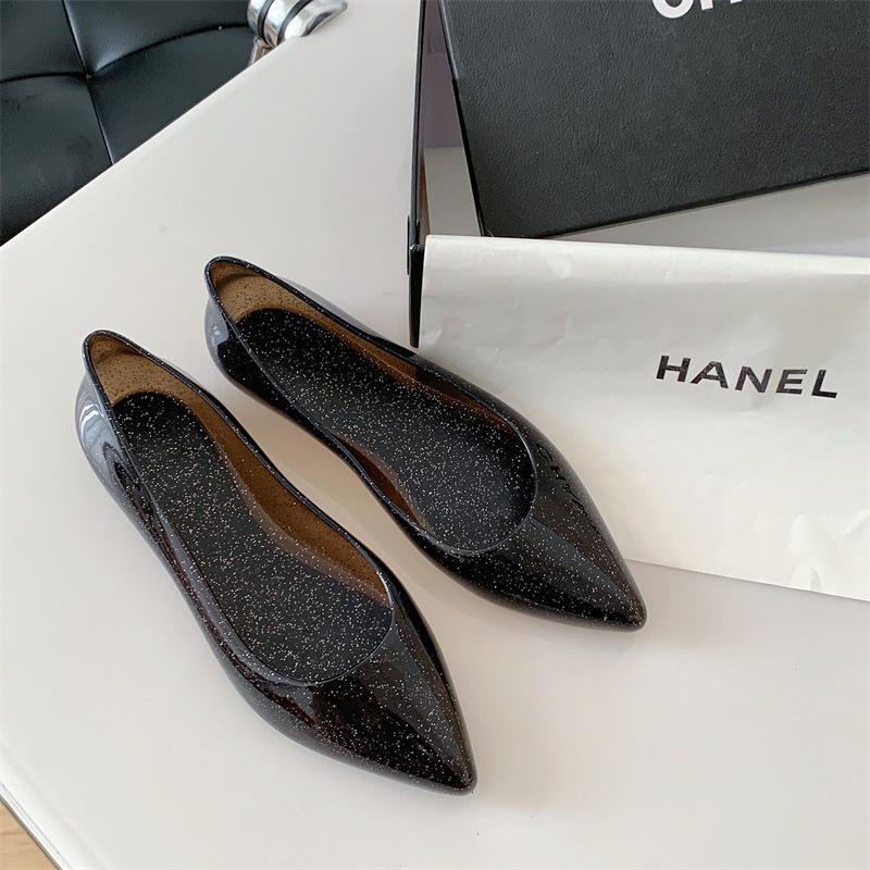 Yuzhihao Summer Women s Pointed Toe Closed Flat Sandals - Fashionable, Solid Color, Low Cut Design Size 40-41