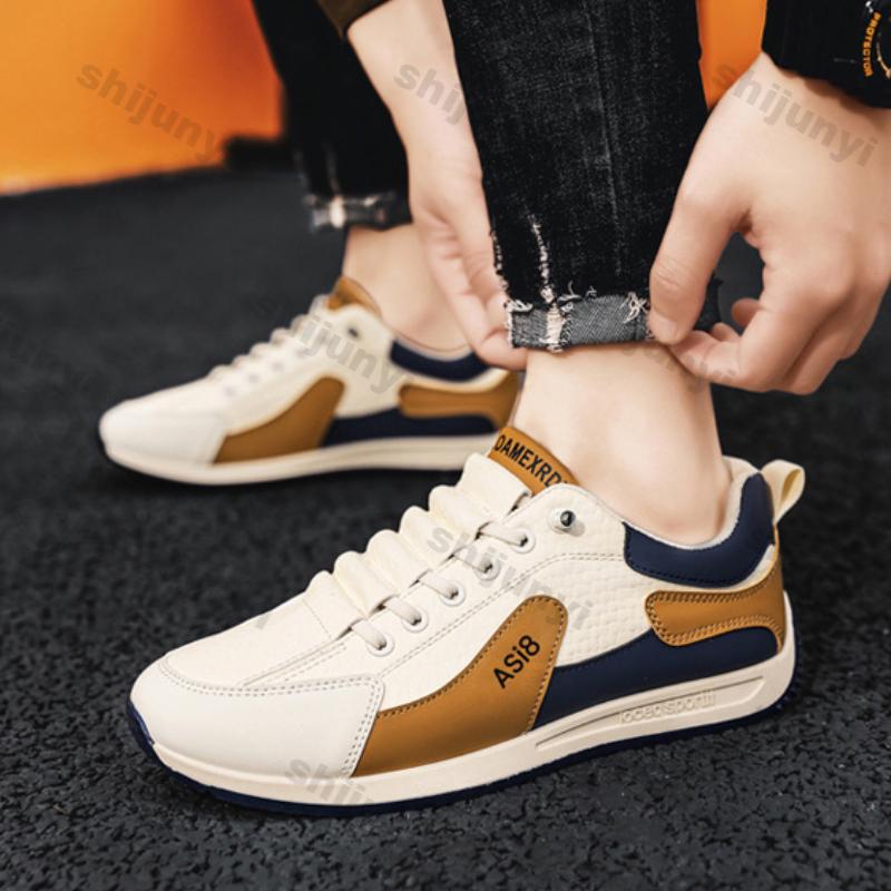 Fashion Men's Platform Sports Shoes Spring Autumn New Slip-on Fashion Anti-slip Running Shoes Soft Soled Wear-resistant Casual Sneakers