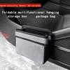 Car Trash Can, Foldable Multifunctional Hanging Storage Box Trash Can with a Roll of Garbage Bag, Multi Pocket Design Suitable for Car, Home and