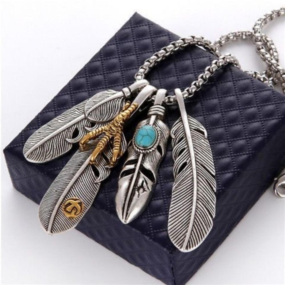 Feather 4-piece Hip-hop Necklace