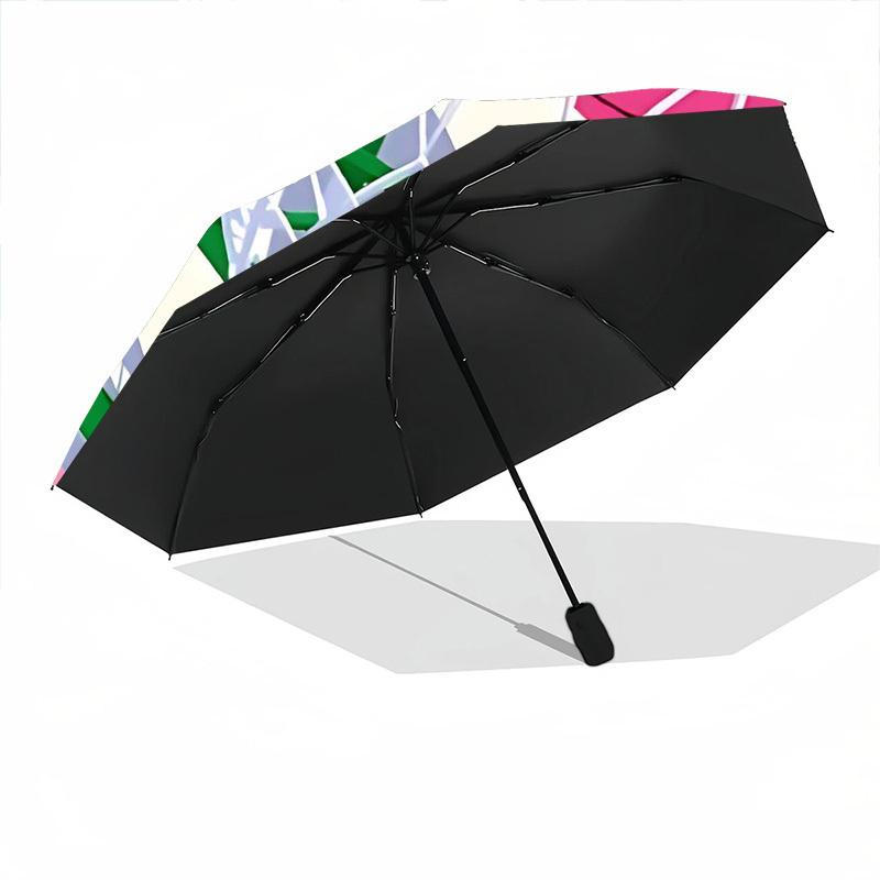 1pc Basketball Hoop Automatic Folding Umbrella - Windproof Compact Travel Umbrella with Auto Open/Close, 8-Rib Heavy-Duty Shaft for Women/Men A019