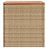 Garden Storage Box Beige 110x50x54 Cm Poly Rattan Acacia Wood