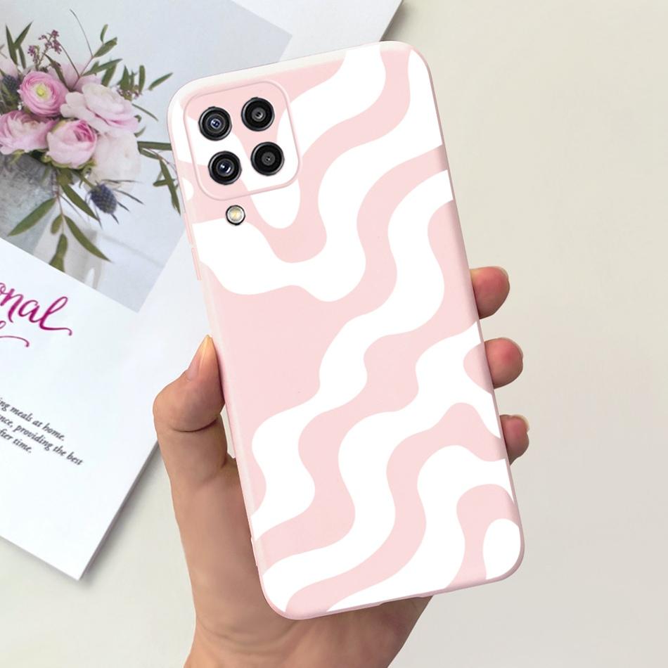 Für Samsung Galaxy M22 F22 Hülle Samsung M22 F22 4G SM-M225F E225F Mode Mond Design Weiches Silikon Schutzhülle Handyhüllen