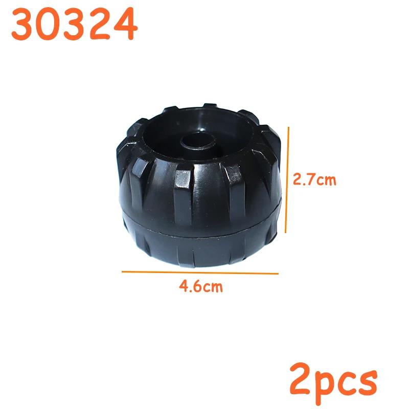 Non-Toxic Tire Wheel Cross Hole Car Truck Wheels Hub Hard Plastic Technical Bricks Moc Motorcycle Tyre & Rim Construction Building Blocks