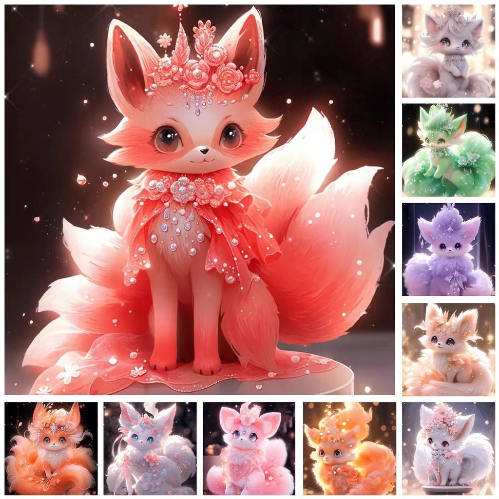 New Creative Nine Tailed Fox Fairy Car Pendant, Twelve Constellation Series Acrylic Home Decoration Pendant