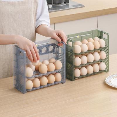 2024 Egg Tray: Foldable, Reversible Refrigerator Door Storage