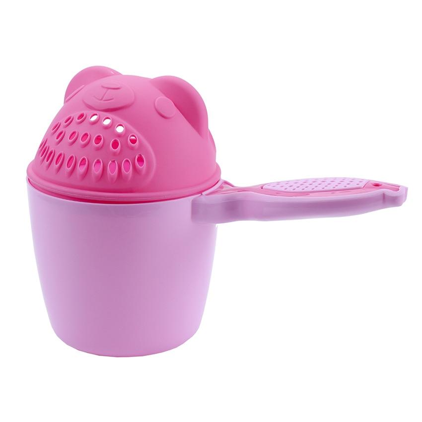 

Мультяшный медведь, детские шапочки для купания, детский шампунь, ванночка для купания, детские ложки для душа, набор для мытья волос для детей розовый