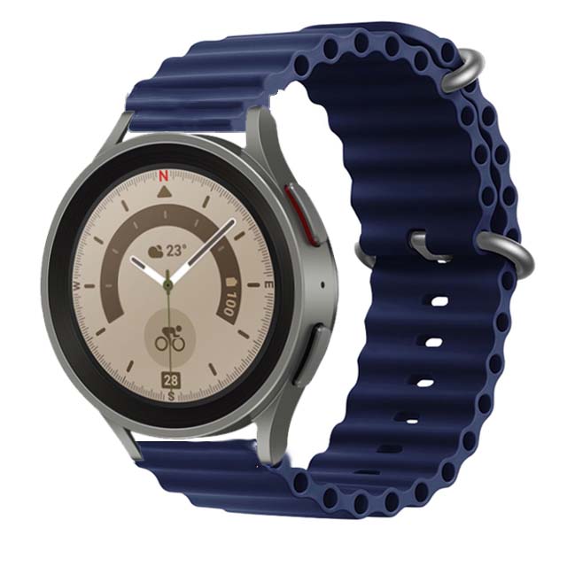

22mm 20mm Straps For Samsung Galaxy Watch 7 6 4 classic 5 Pro Active 2 Silicone Ocean Bracelet Huawei watch GT 2 2e 3 4 pro band 20mm watch band синий
