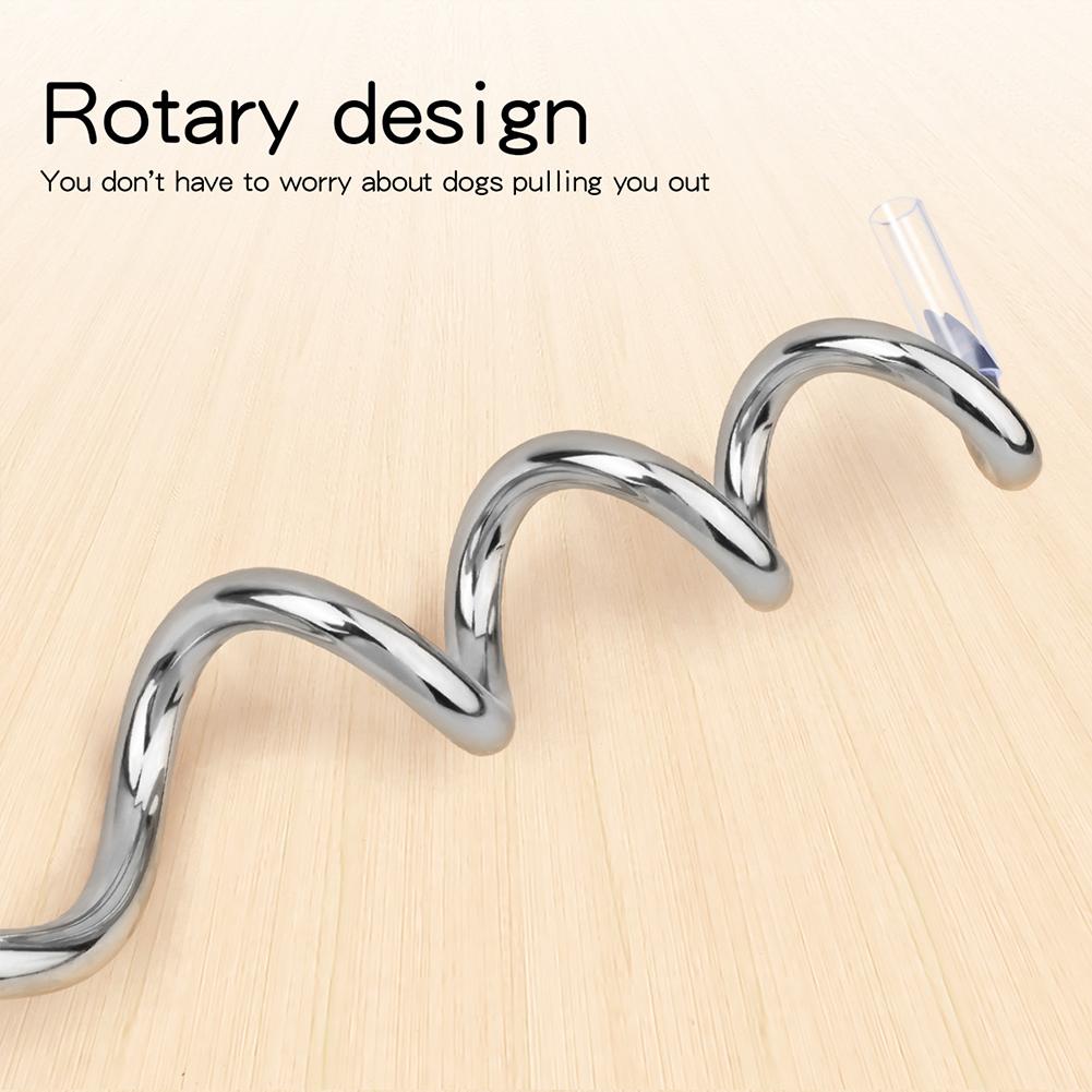 Heavy Duty Dog Tie Out Stake with Soft Grip Handle Metal Spiral Dog Yard Ground Stake Dogs Anchors Leash Fixed Stake for Pet Dog