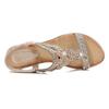 Women's 2025 Spring Rhinestone Bohemian Flat Sandals, Round Toe, Plus Size Available.